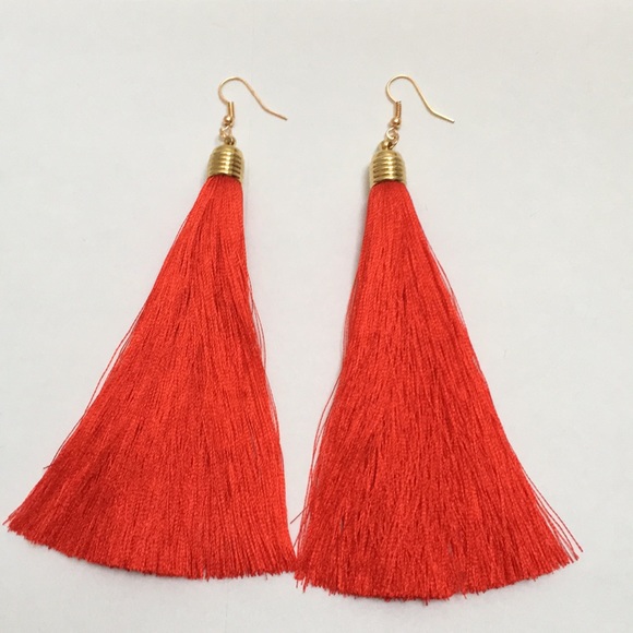 3/$22 Long Tassel Earrings. Red. Bundle - Picture 2 of 8